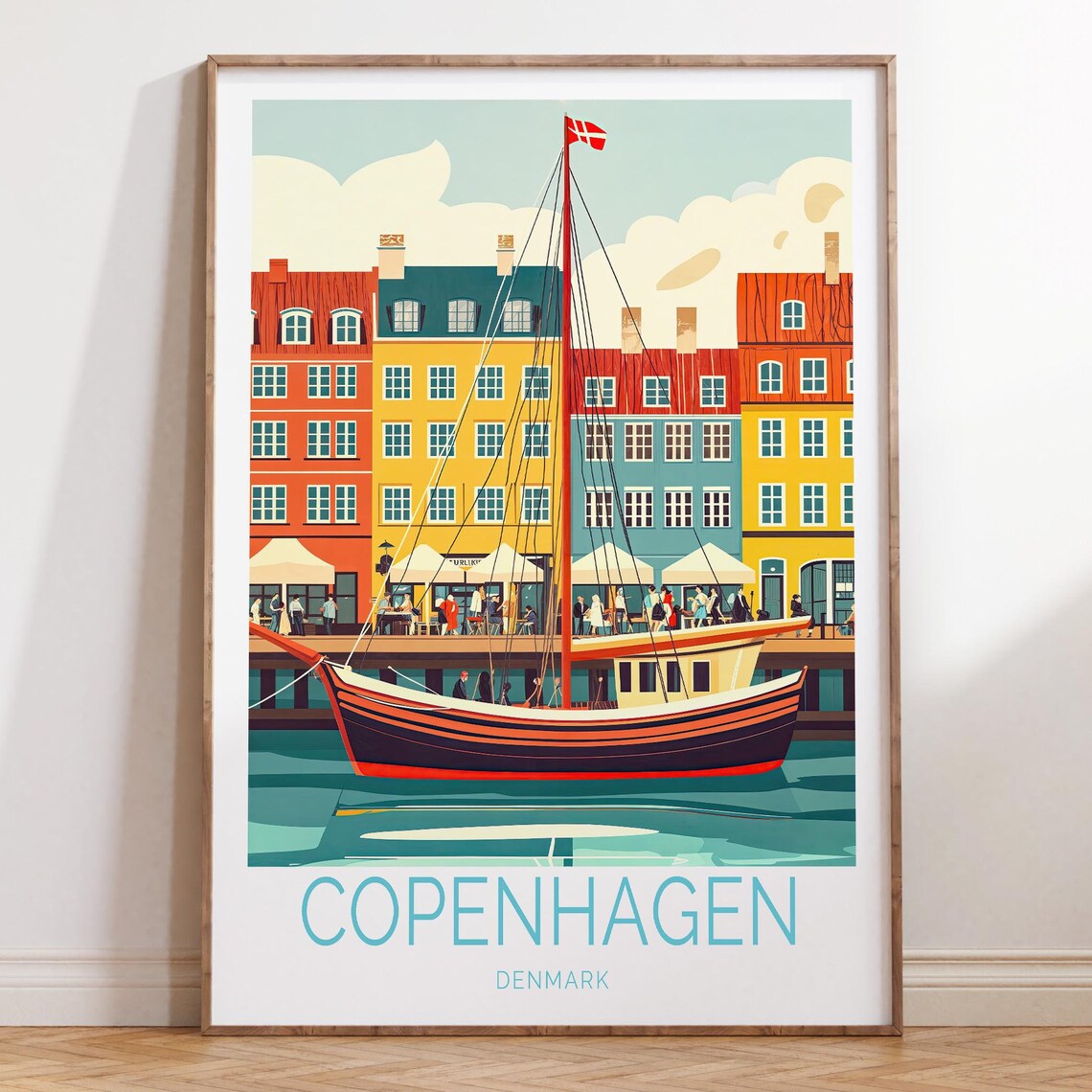 Copenhagen Denmark Travel Poster Art Print