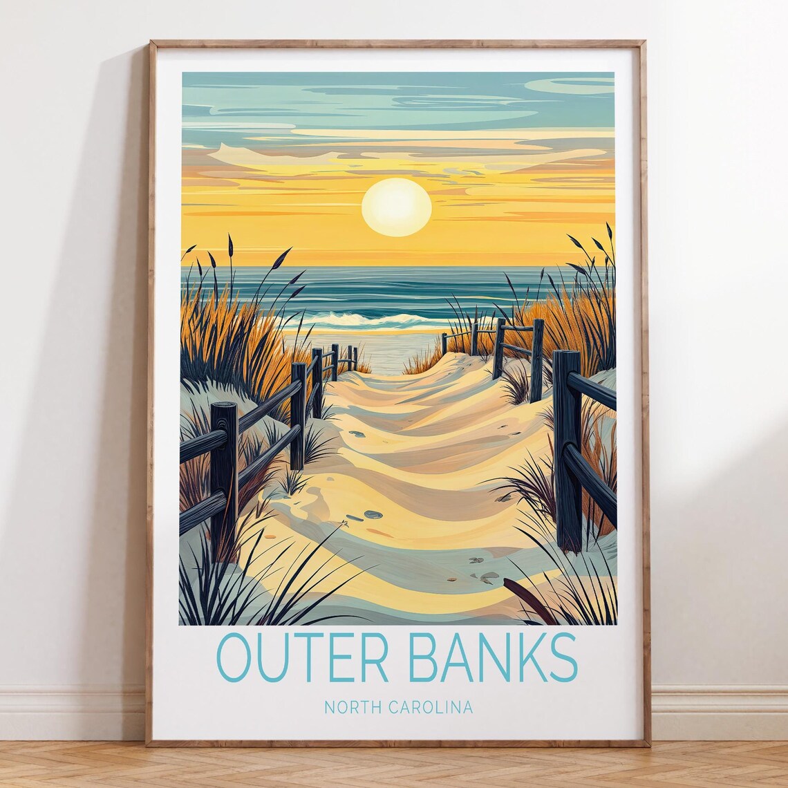 Outer Banks North Carolina Travel Poster, Travel Print
