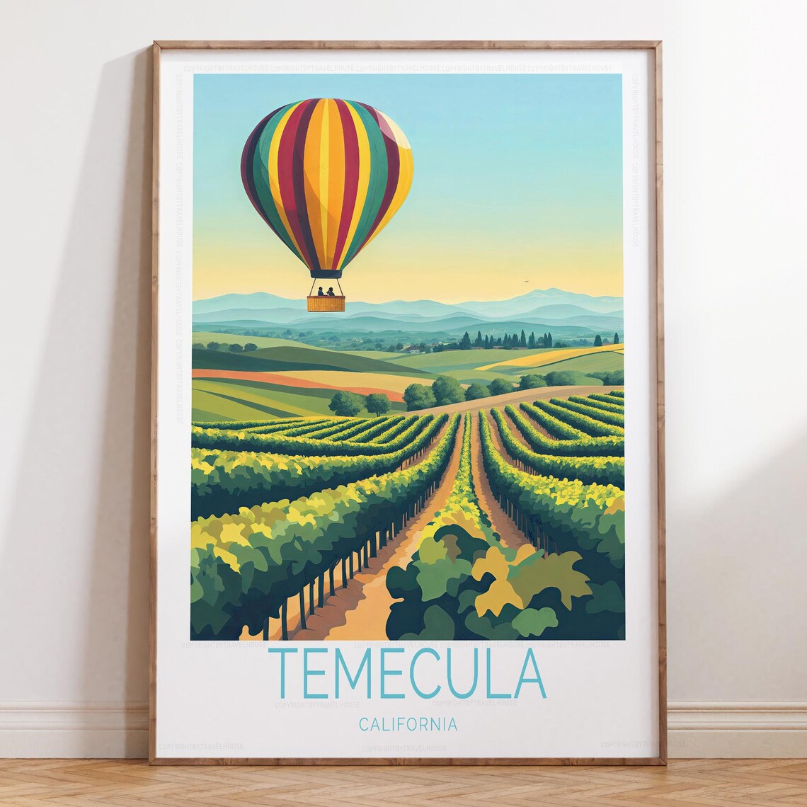 Temecula Travel Poster, Home Decor Art Print