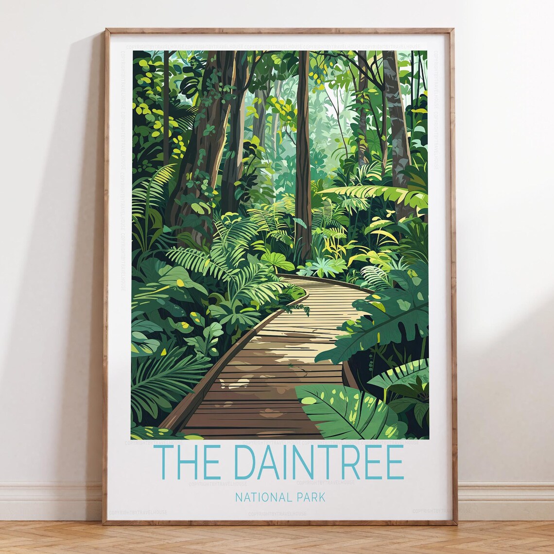 The Daintree National Park Australia Rainforest Boardwalk Travel Poster