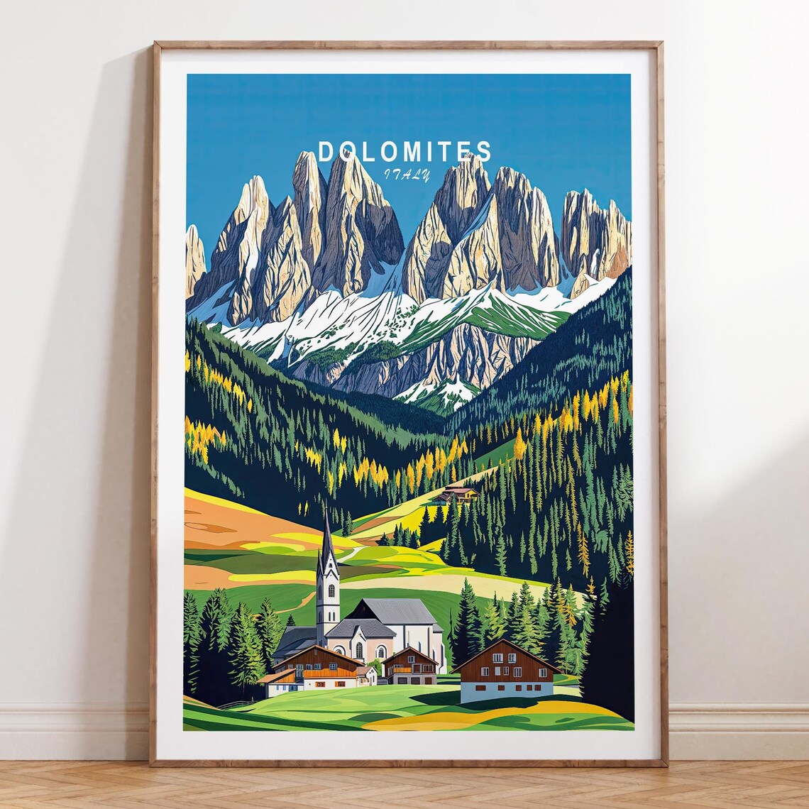 Dolomites Custom Travel Poster, Italy Art Print