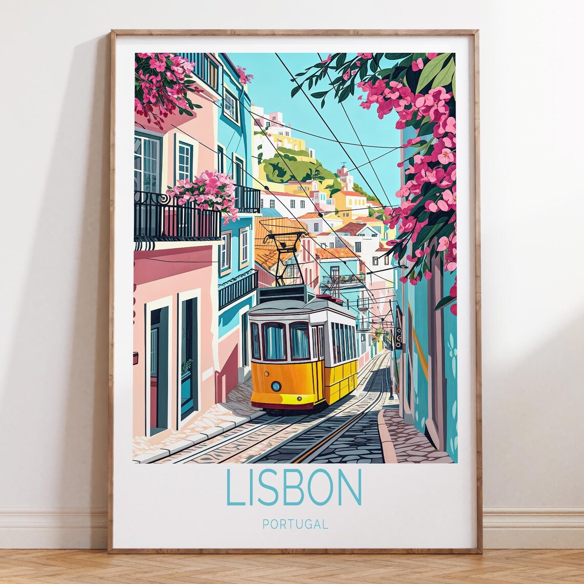 Lisbon Portugal Travel Poster, Personalized Gifts