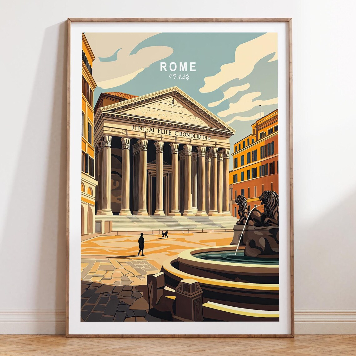 Rome Travel Poster, Ancient City Wall Art