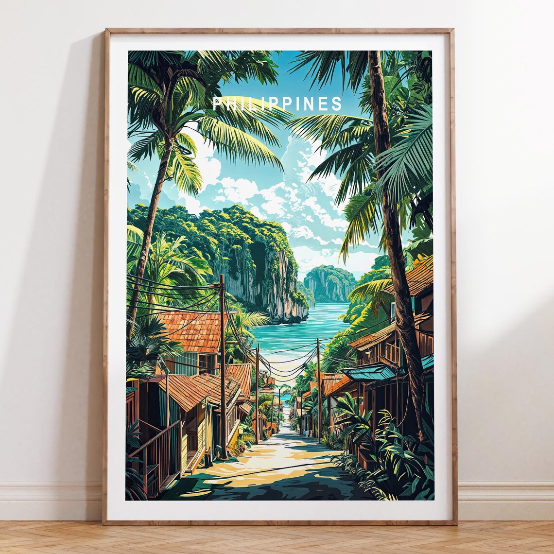Philippines Travel Poster, Asia Home Decor Print