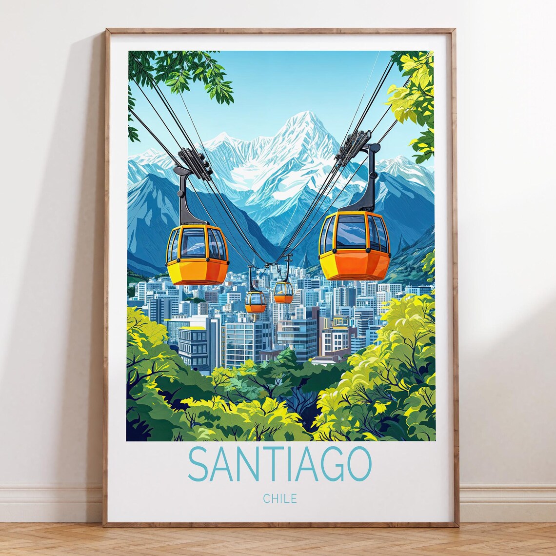Santiago Chile Birthday Gifts Poster Print