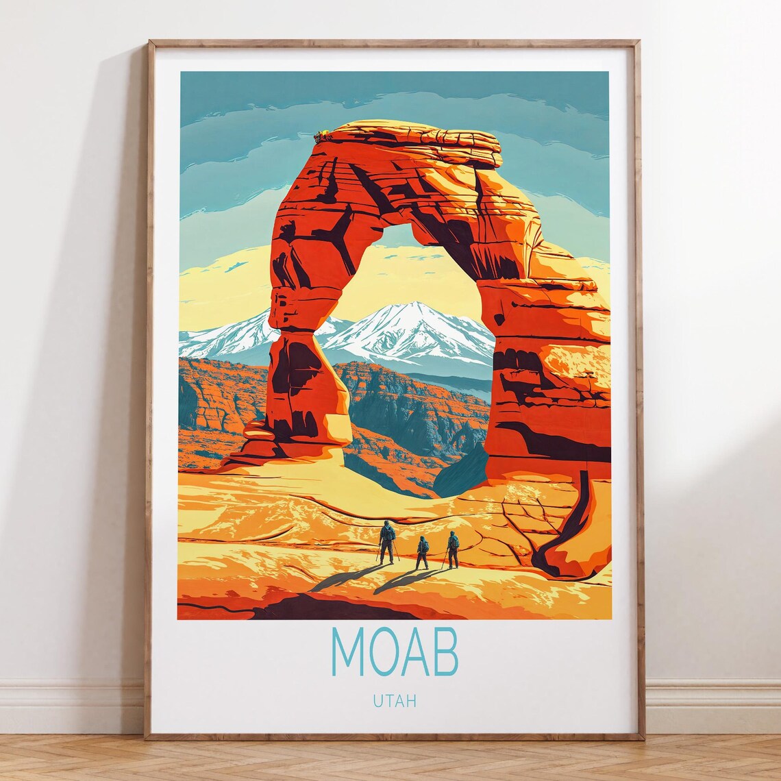 Moab Utah Delicate Arch Arches National Park Desert Travel Poster