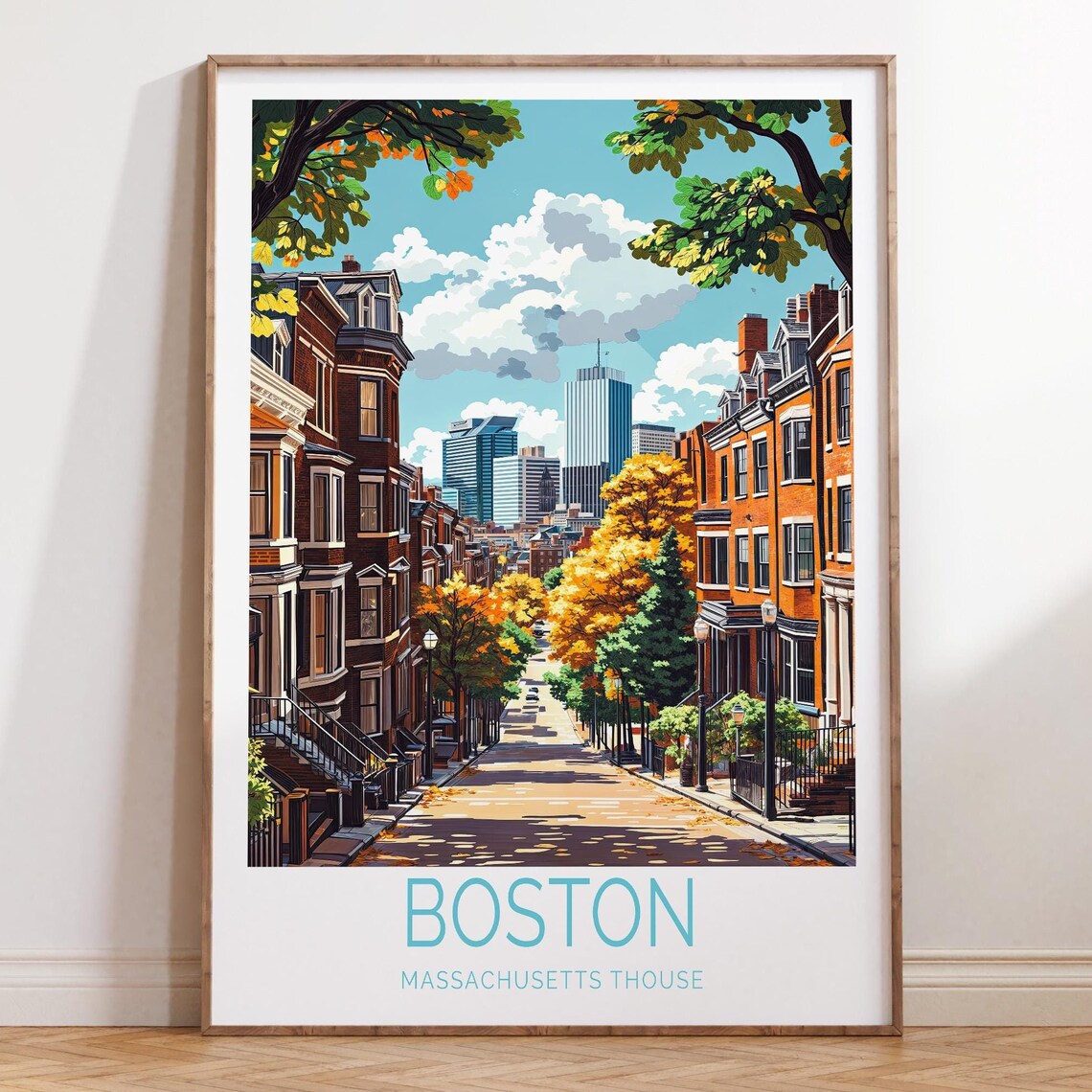Boston Massachusetts Travel Poster, Travel Poster