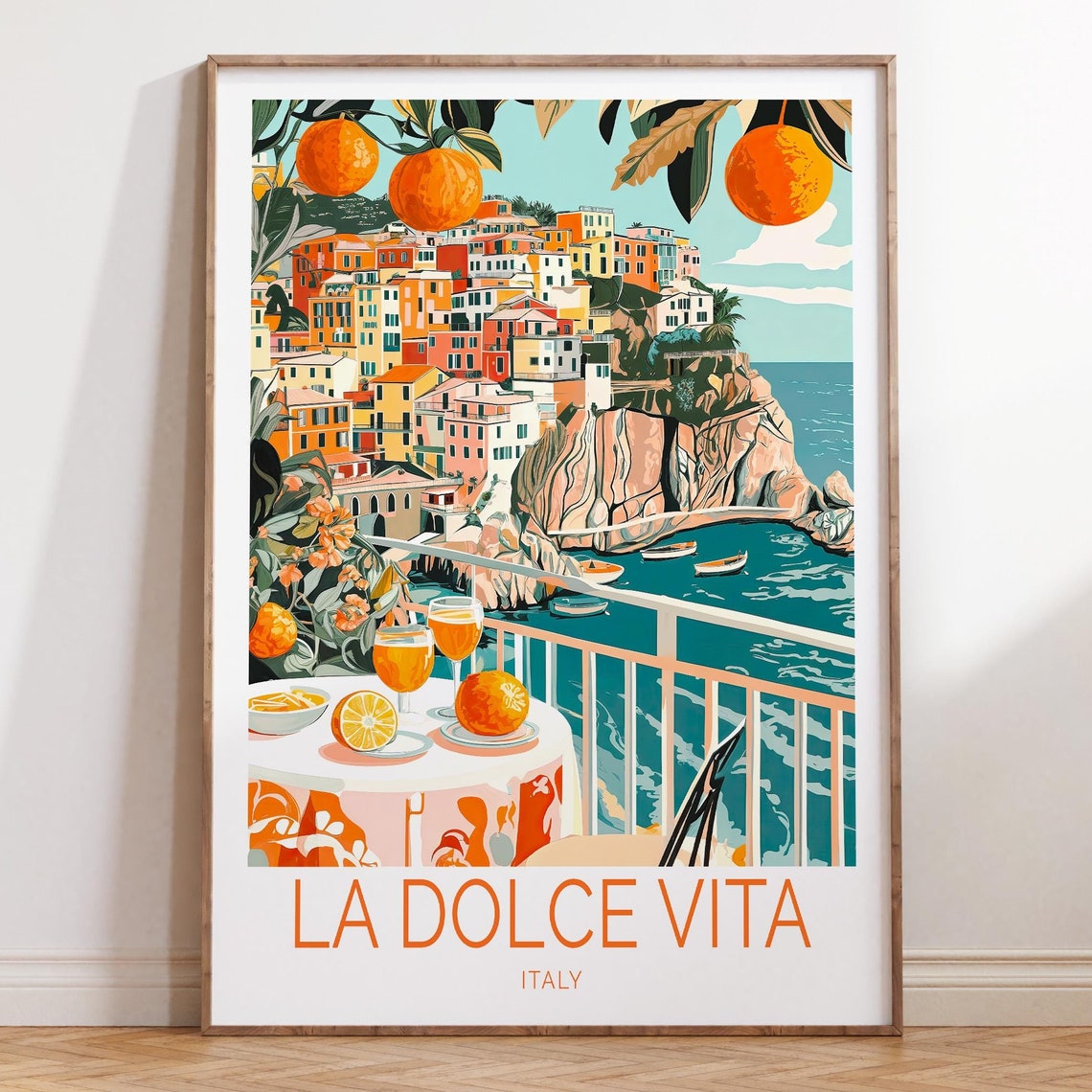 Italy La Dolce Vita Travel Poster La Dolce Vita Print Cinque Terre Italy City Wall Art Wedding Gifts Home Decor Gifts