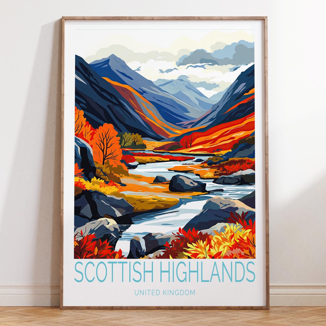 Scottish Highlands United Kingdom Poster Scottish Highlands Travel Wall Art United Kingdom Travel Print Wedding Gifts Birthday Gifts