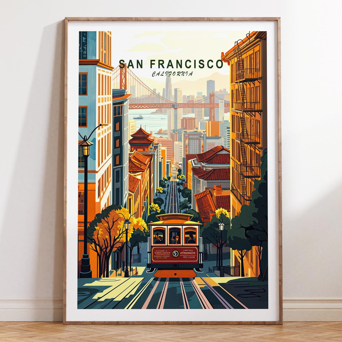 San Francisco California Travel Poster San Francisco City Wall Art California Travel Print City Personalised Gifts Travel Gifts