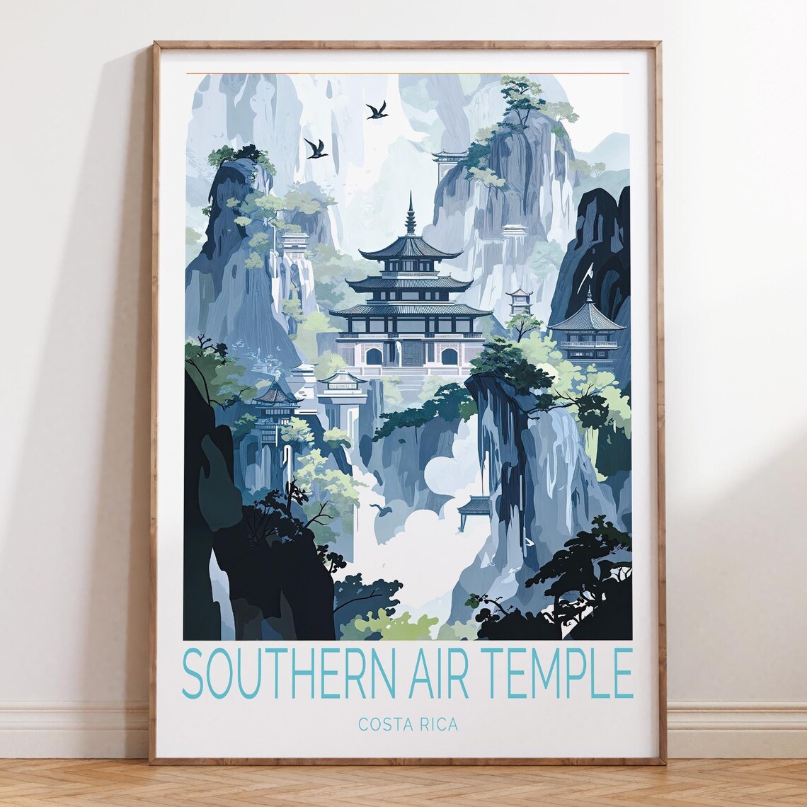 Southern Air Temple Travel Poster, Costa Rica