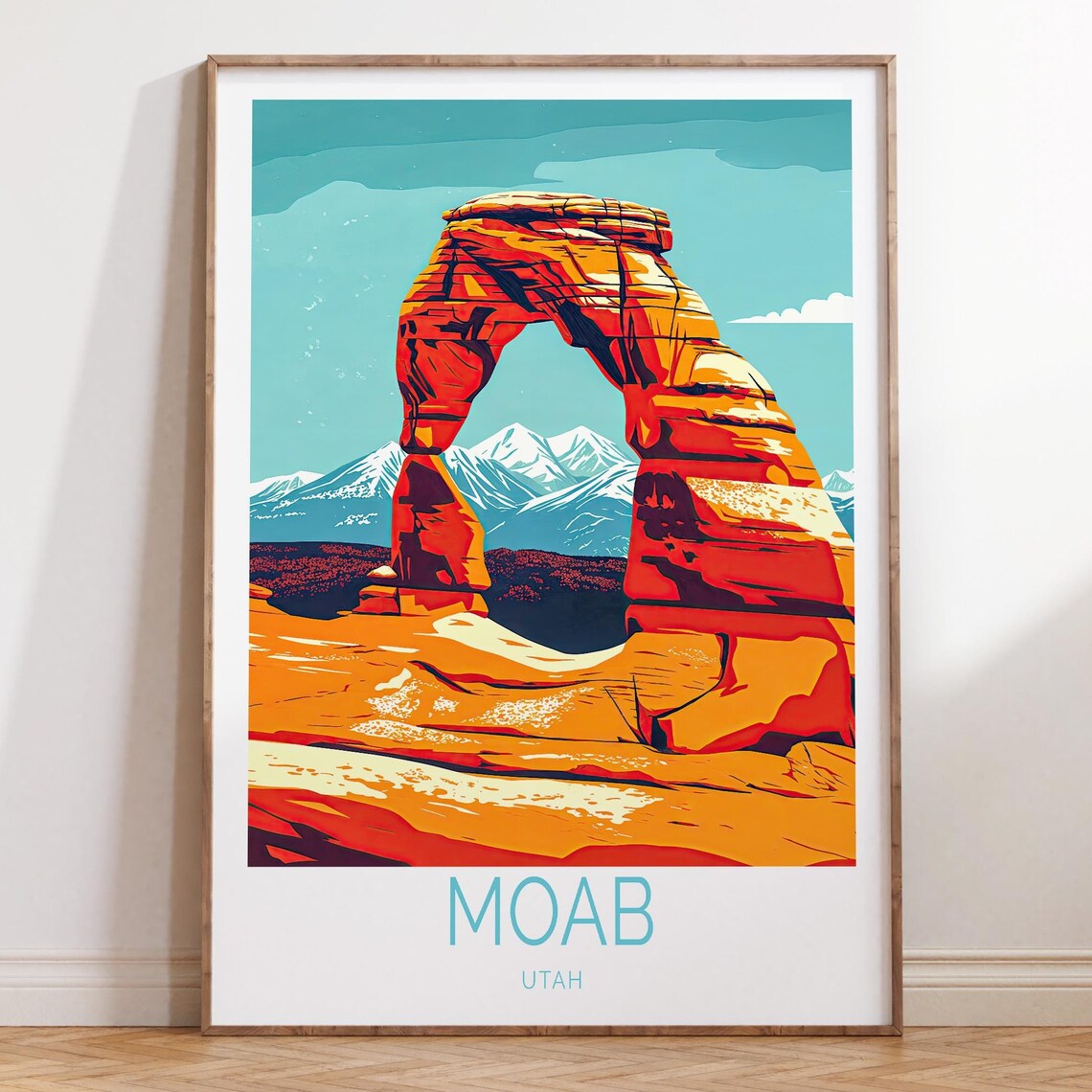 Moab Utah Delicate Arch Arches National Park Desert Travel Poster