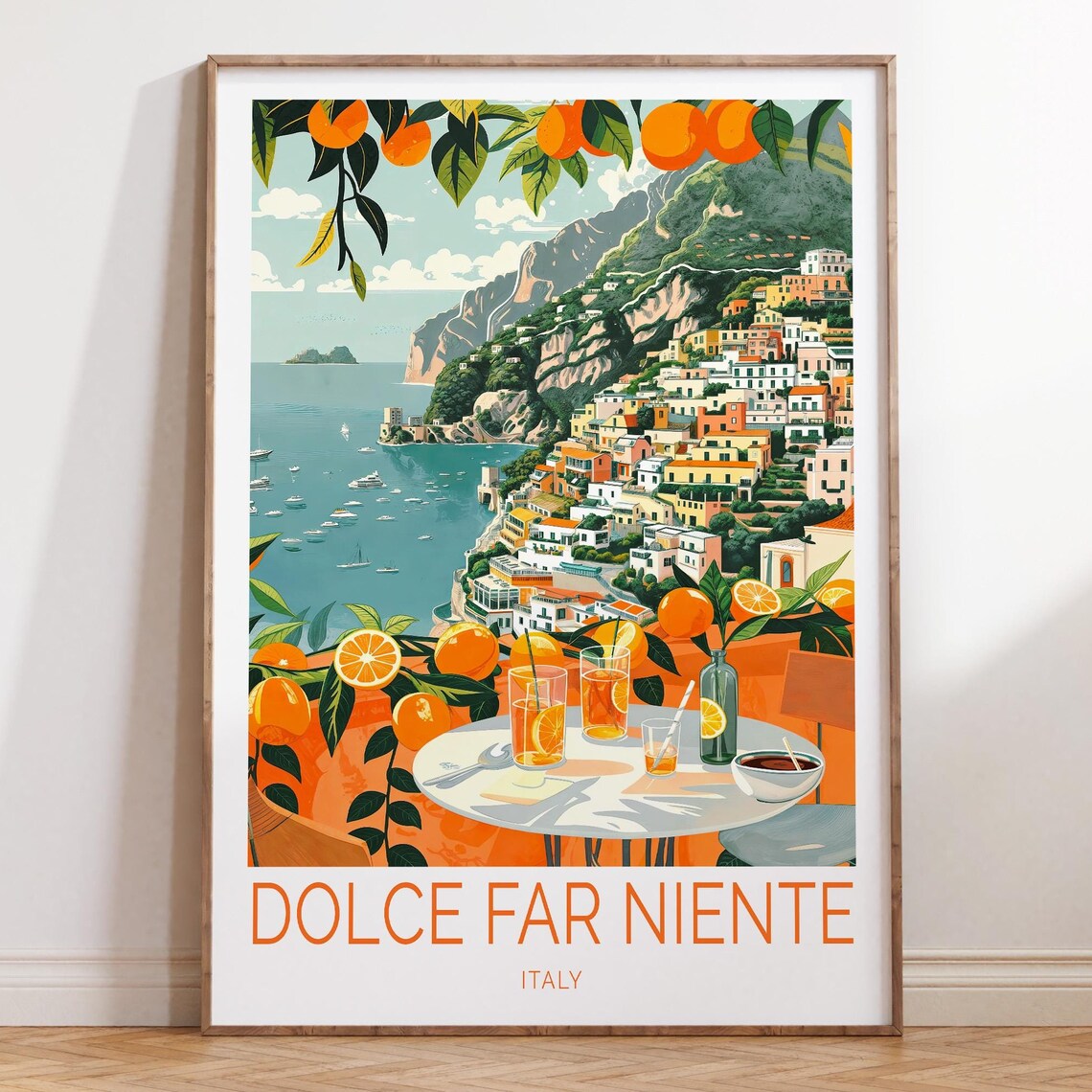 Dolce Far Niente Poster, Italy Travel Art Print