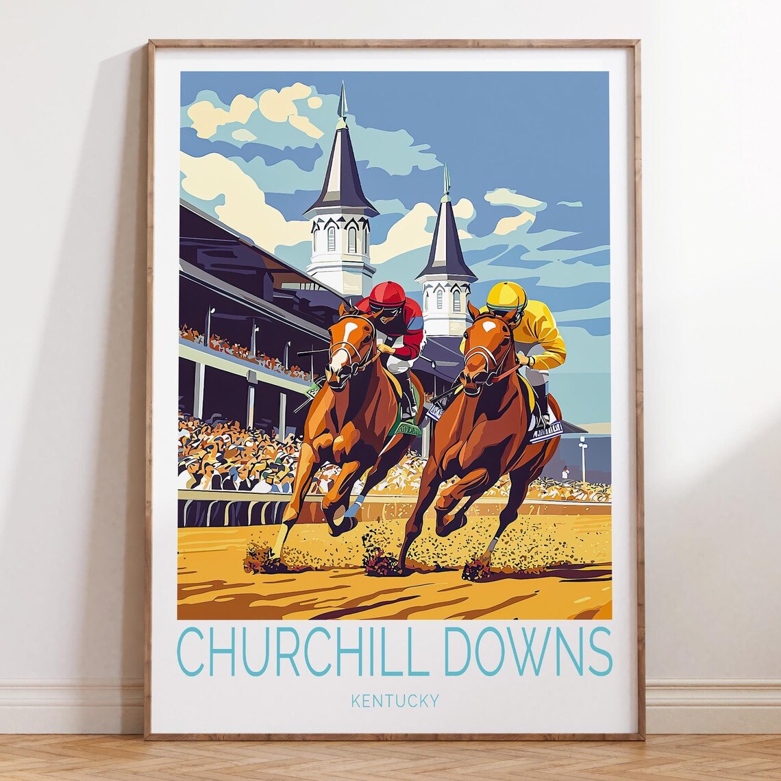 Churchill Downs Kentucky Vintage Travel Poster