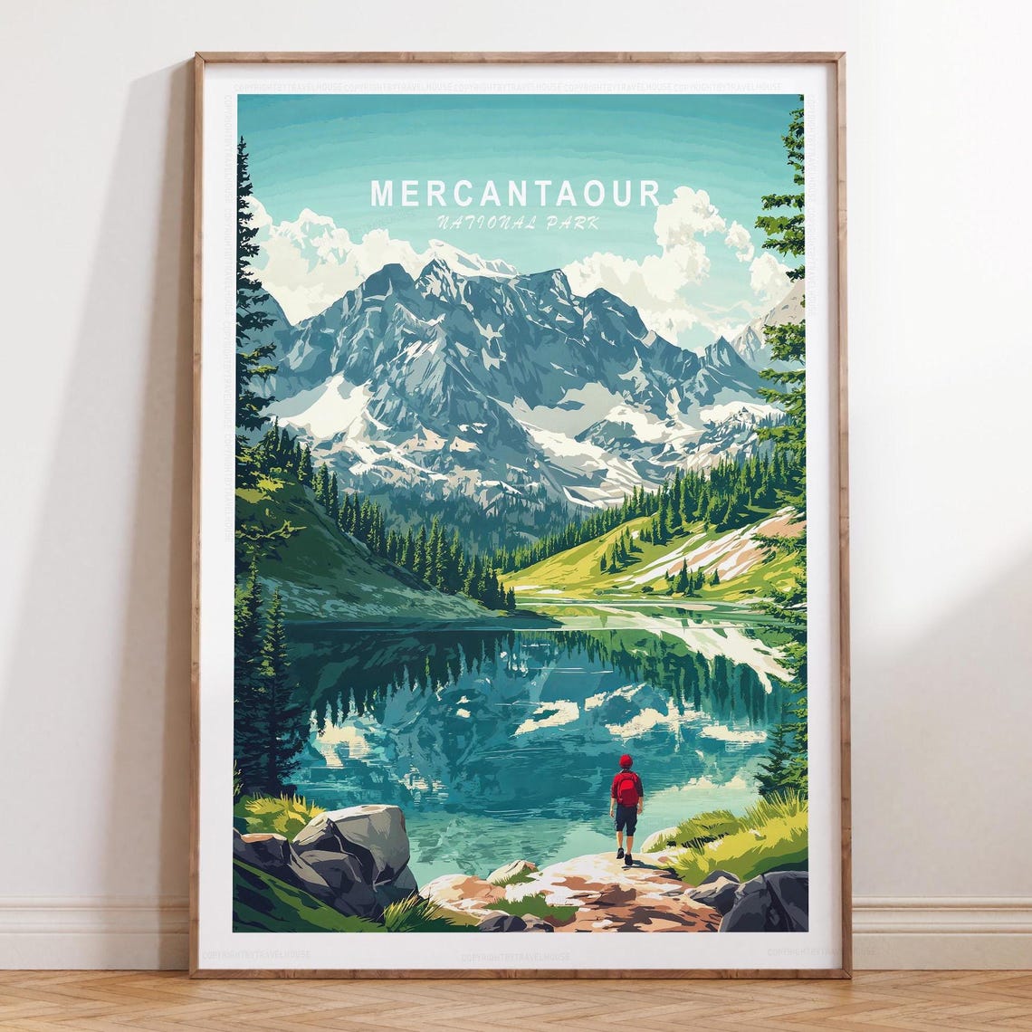 Mercantour National Park Alpine Lake Reflection Peaks Poster