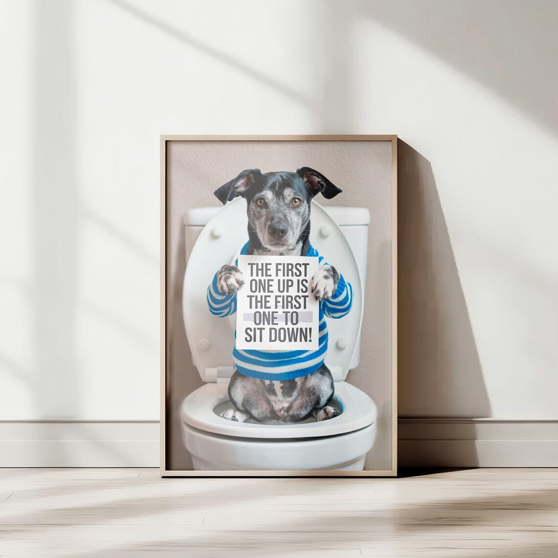 Funny Dog Bathroom Poster, Family Toilet Decor - Image 3