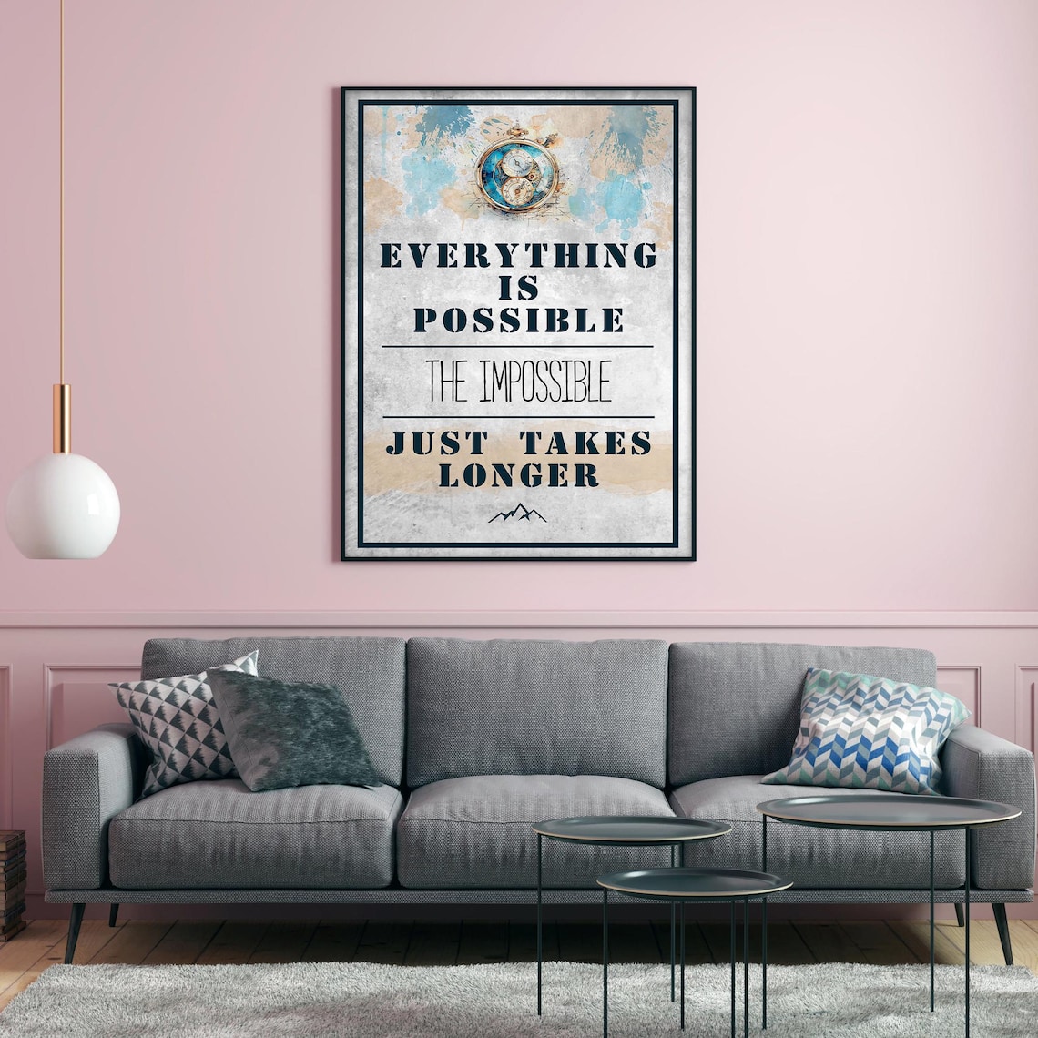Everything Is Possible Motivation Poster, Affirmation Art - Image 2