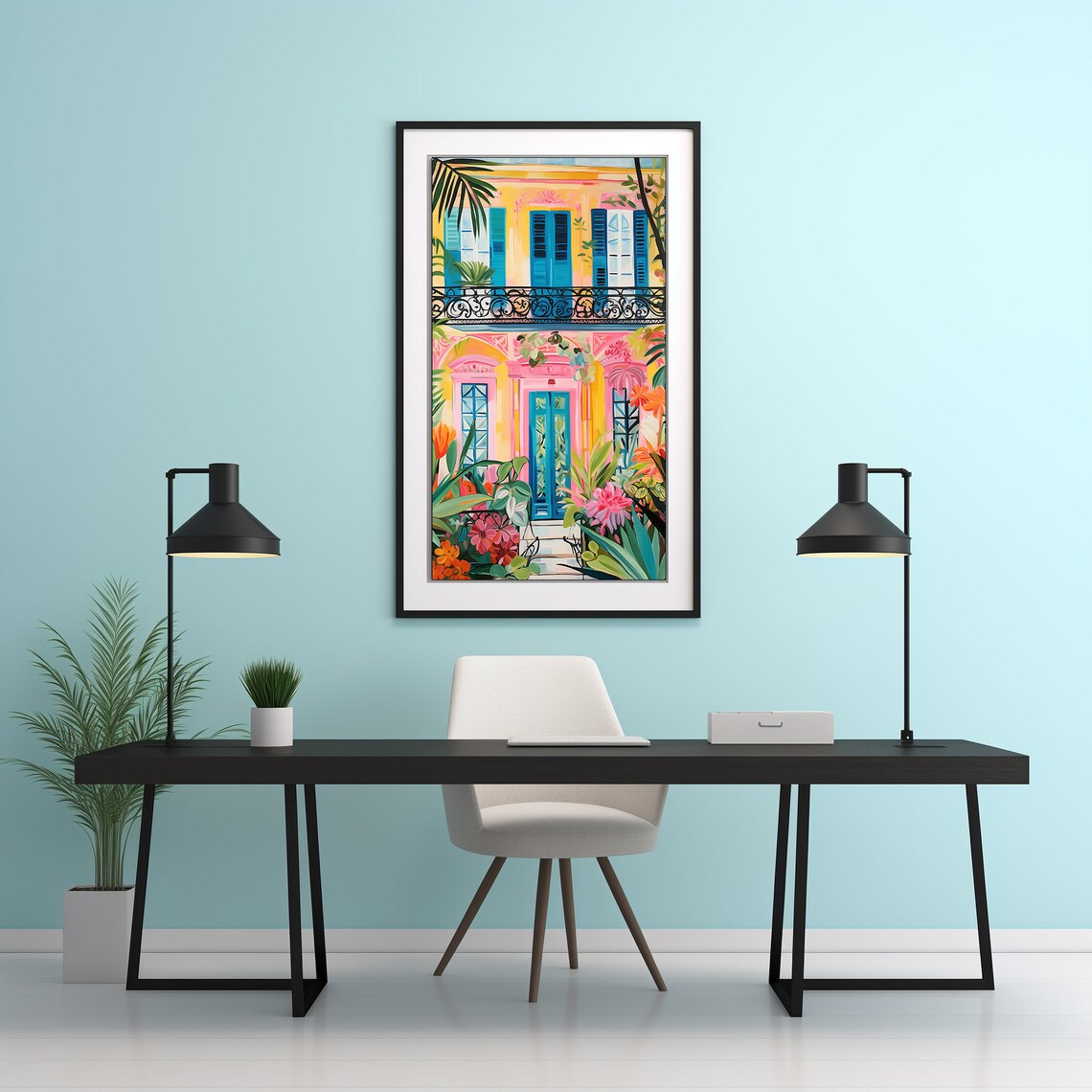 Floral Botanical Illustration, Bold Colorful Art Print - Image 2