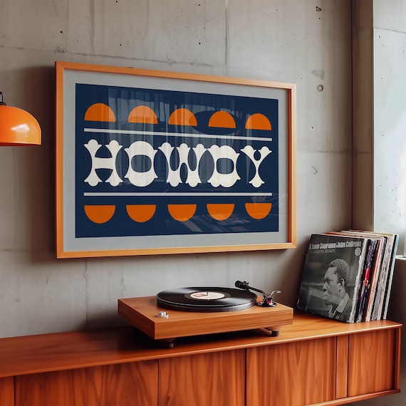Howdy Western Home Decor Art Print, Rustic Wall