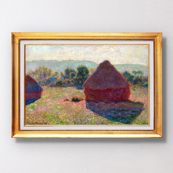 Claude Monet Meules Milieu Du Jour Haystacks Midday Fine Art Glice 1890 Sku 0167