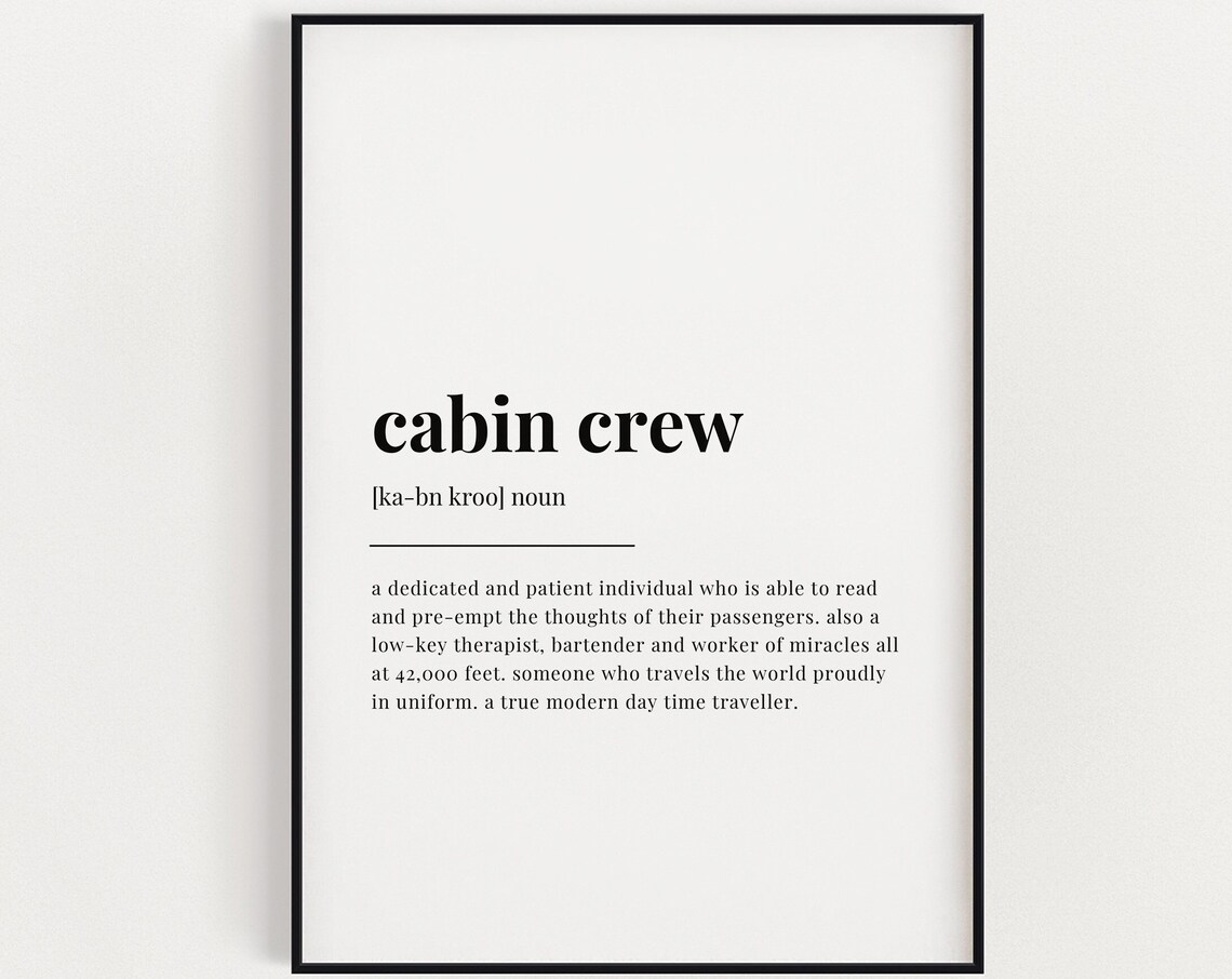 Cabin Crew Definition Meaning Gift For Cabin Crew