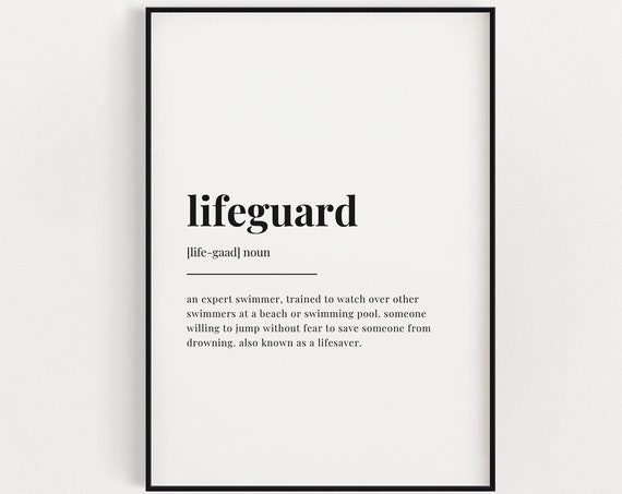Therapist Definition Print Wall Art Print Quote Wall Art Office Wall Art Gift For Lifeguard Gift For Him Office Wall Decor Wall Art