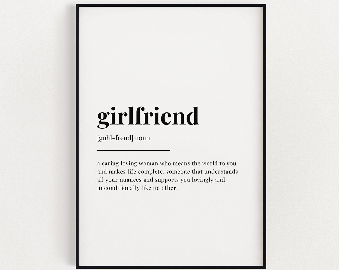 Girlfriend Definition Meaning, Definition Print