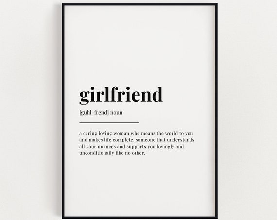 Girlfriend Definition Meaning, Definition Print