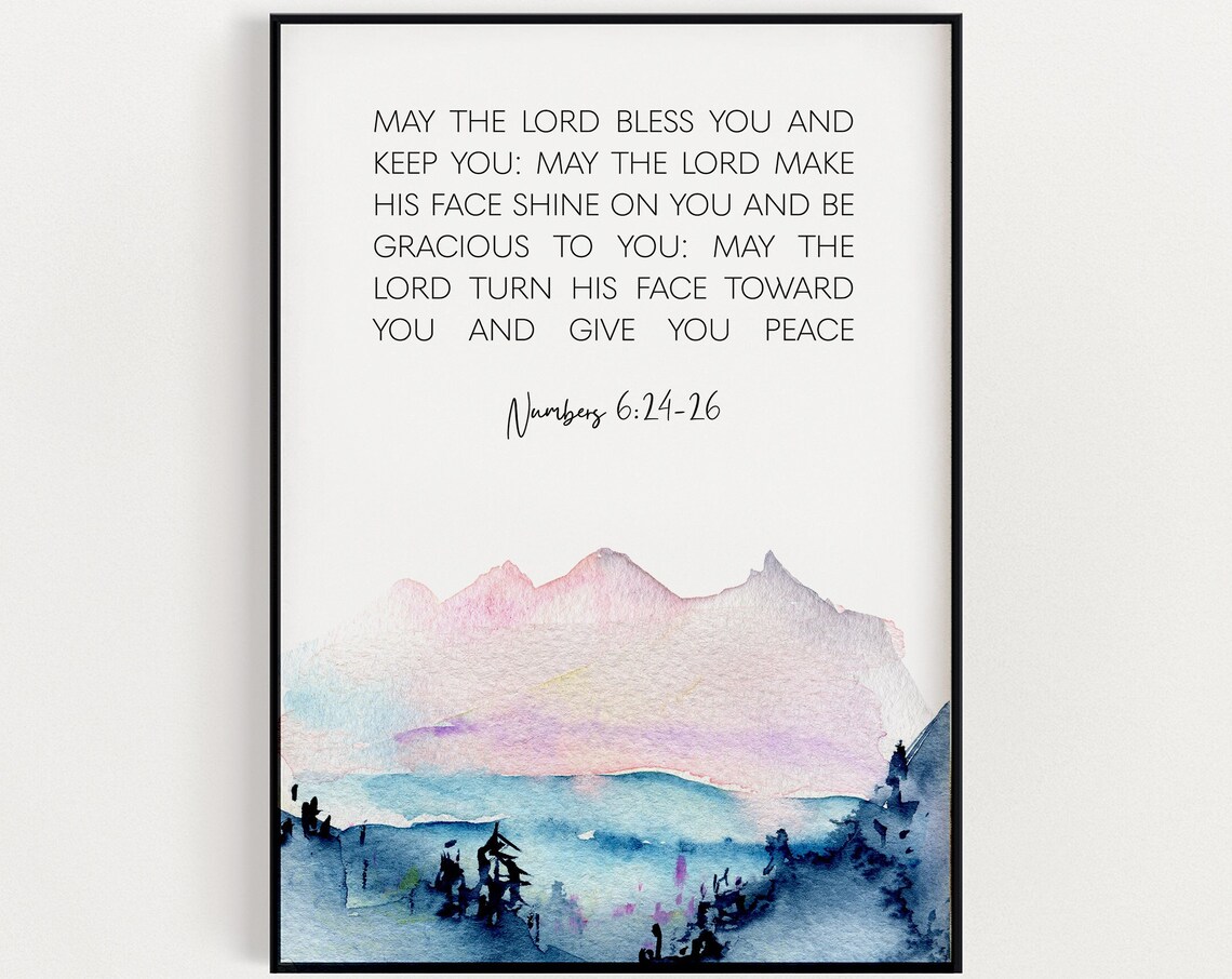Numbers 6:24-26 Scripture, Christian Home Decor