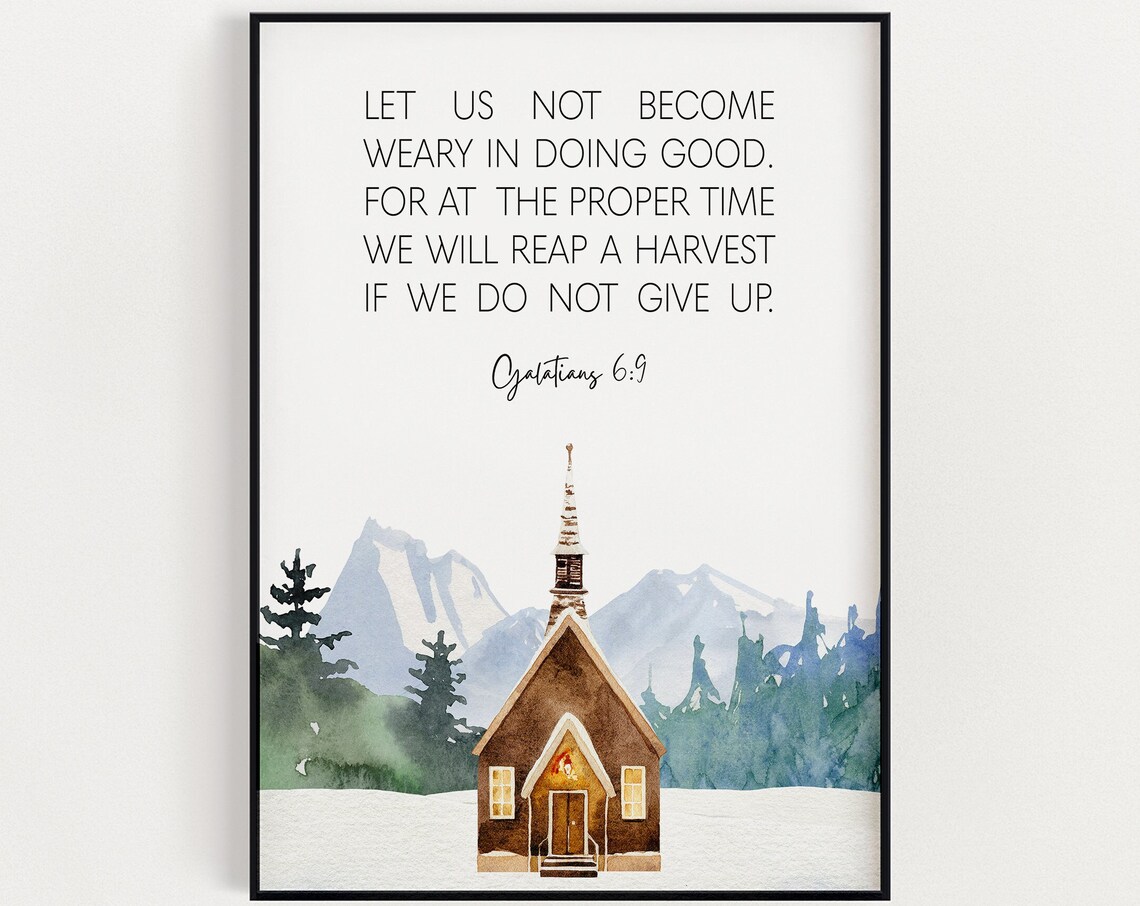 Galatians 69 Scripture Wall Art Christian Home Dcor Bible Verse Instant