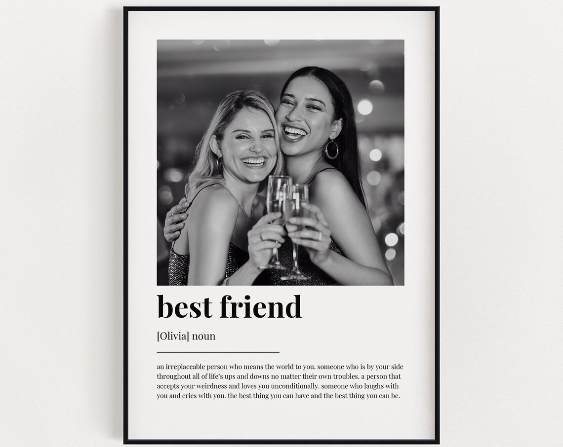 Personalised Best Friend Definition Art Print, Quote