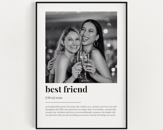 Personalised Best Friend Definition Art Print, Quote