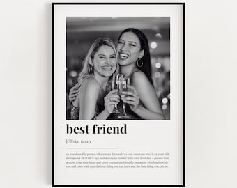 Personalised Best Friend Definition Art Print, Quote