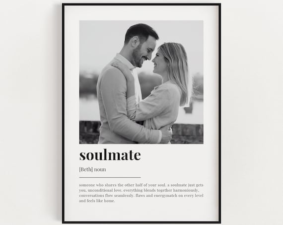 Personalised Soulmate Definition Quote Art Print