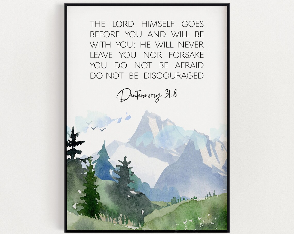 Deuteronomy 318 Scripture, Christian Home Decor