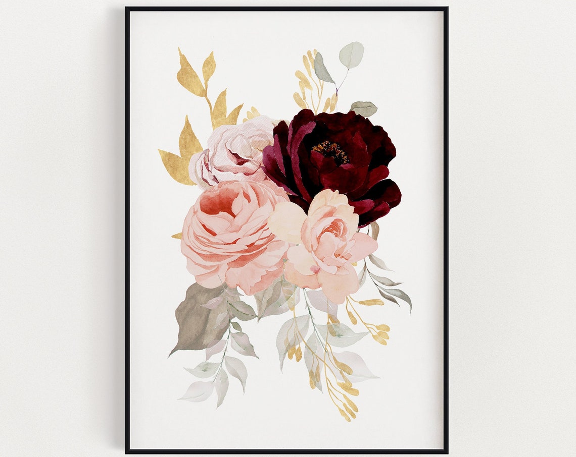 Spring Floral Wall Art Print Flower Home Decor Botanical