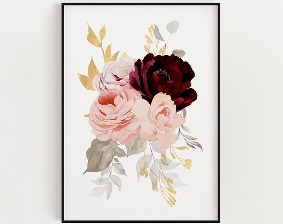 Spring Floral Wall Art Print Flower Home Decor Botanical