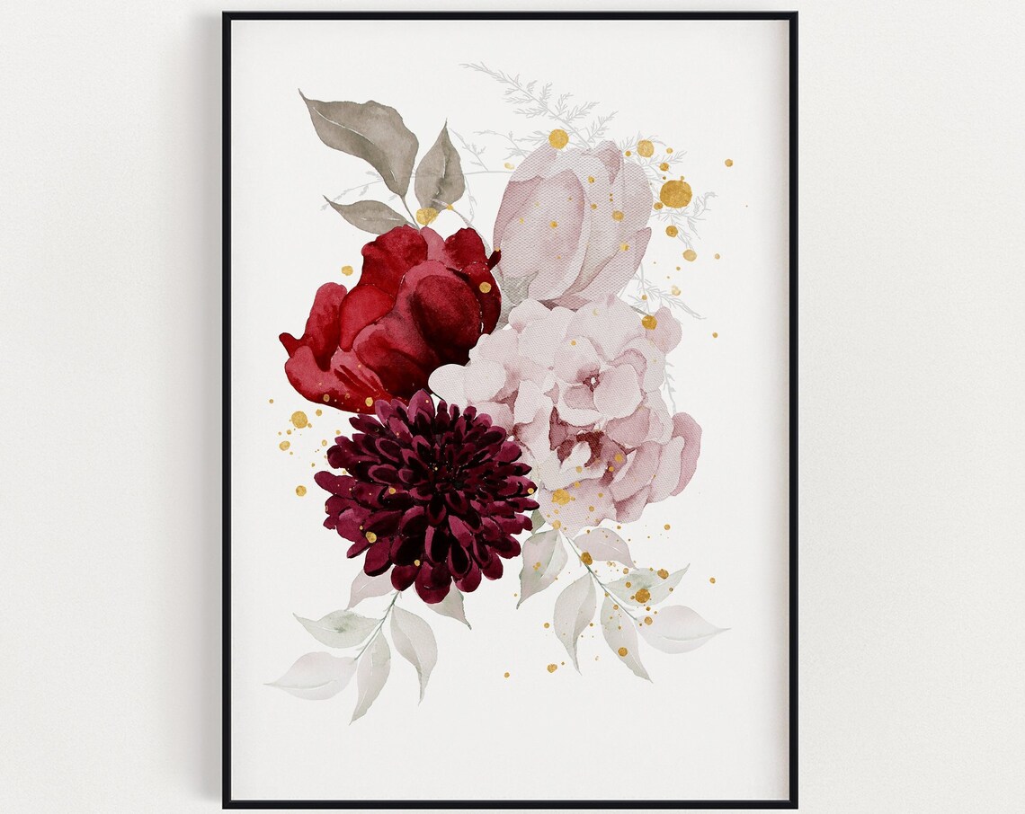 Spring Floral Art Print, Botanical Home Decor