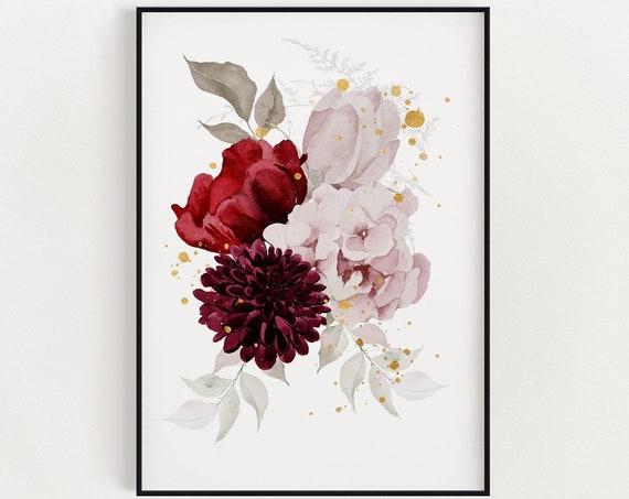 Spring Floral Art Print, Botanical Home Decor