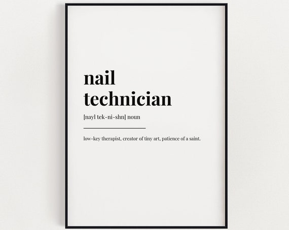 Nail Technician Meaning, Salon Decor Art Print