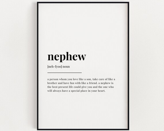 Nephew Definition Meaning Quote Print