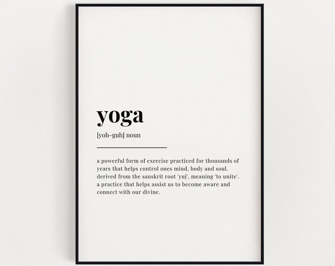 Yoga Definition Meaning, Gift for Yoga Instructor