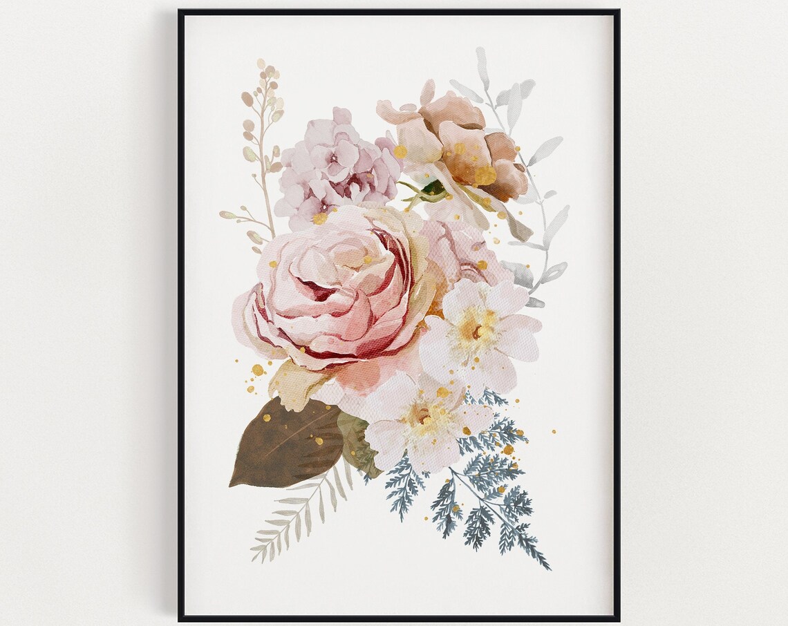 Spring Floral Botanical Art Print, Home Decor