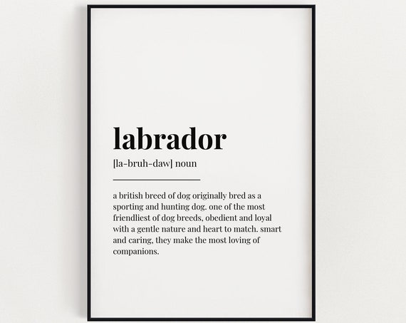 Labrador Definition Meaning Quote Print