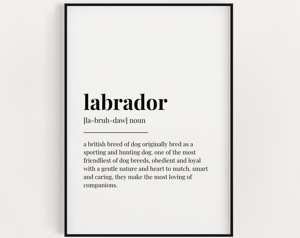 Labrador Definition Meaning Quote Print
