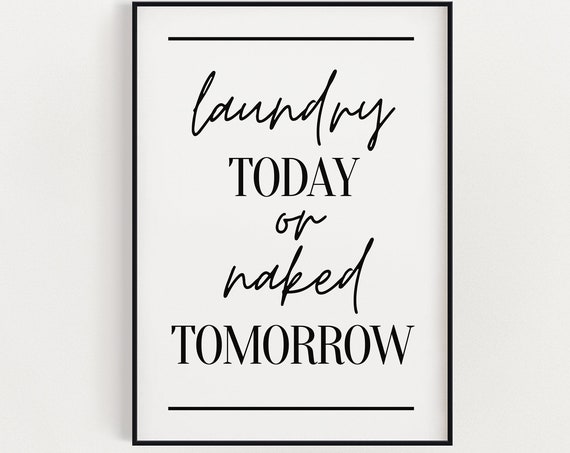 Funny Laundry Room Print Wall Art Sign Bathroom Prints Decor Utility
