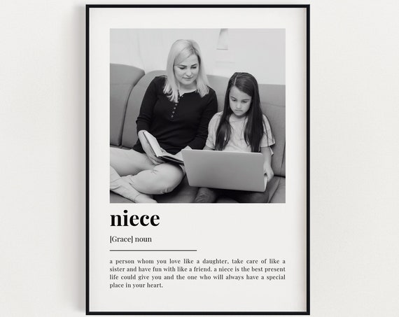 Personalised Niece Definition Quote Art Print
