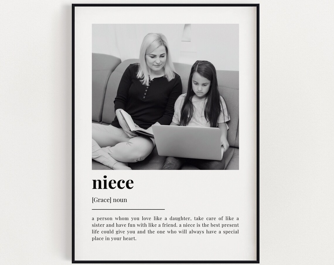 Personalised Niece Definition Quote Art Print