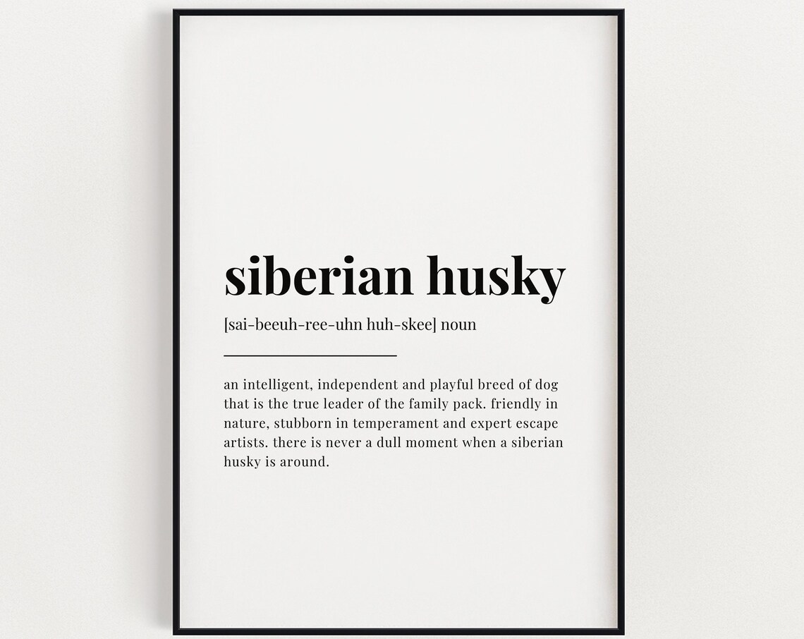 Siberian Husky Definition Meaning Art Print