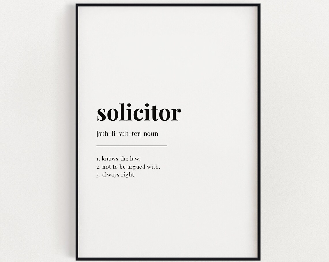 Solicitor Definition Meaning Quote, Gift